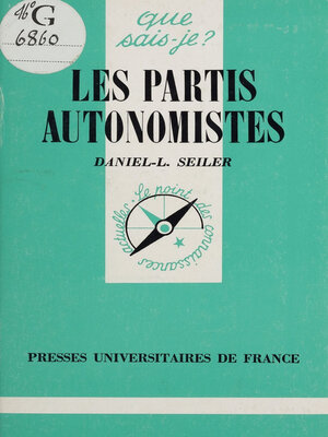 cover image of Les Partis autonomistes